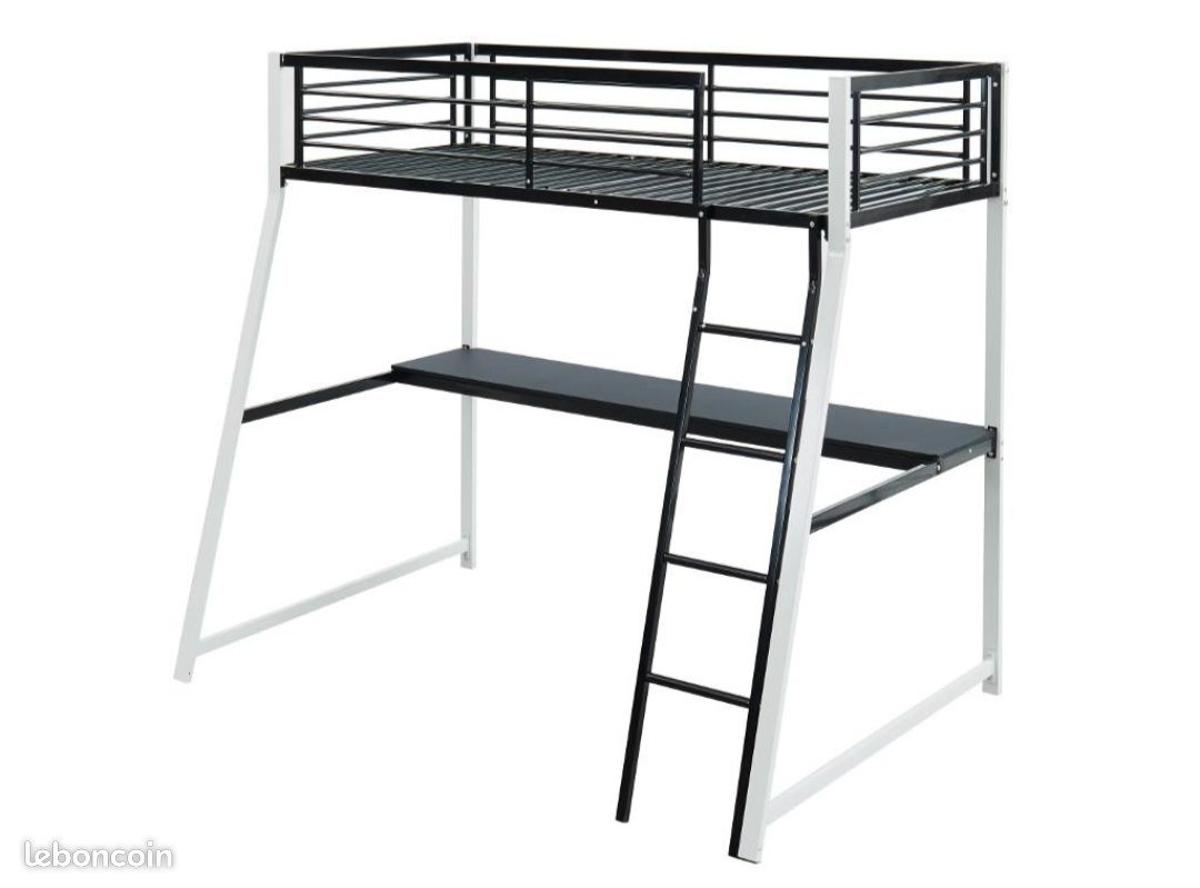 Lit mezzanine + bureau enfant 90x190 (image 3)