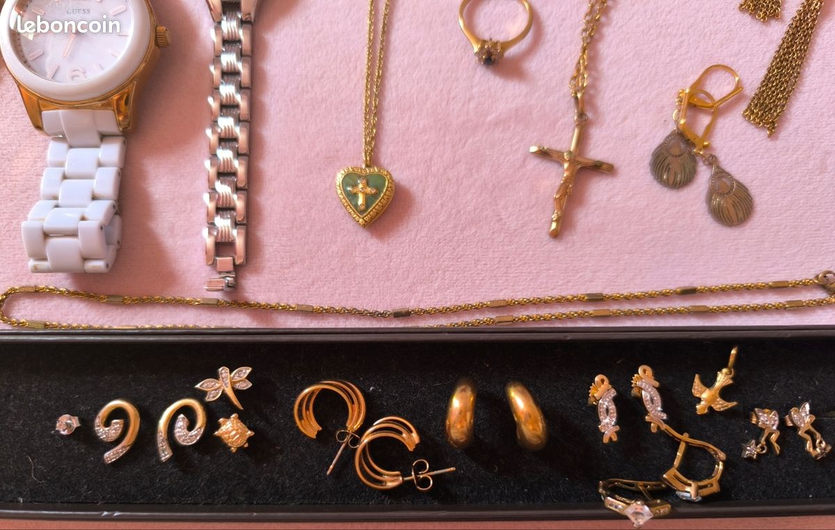 Lot De Bijoux Fond De Tiroir - Multicolore - Occasion, Parfait Pour Customiser Ou Collectionner