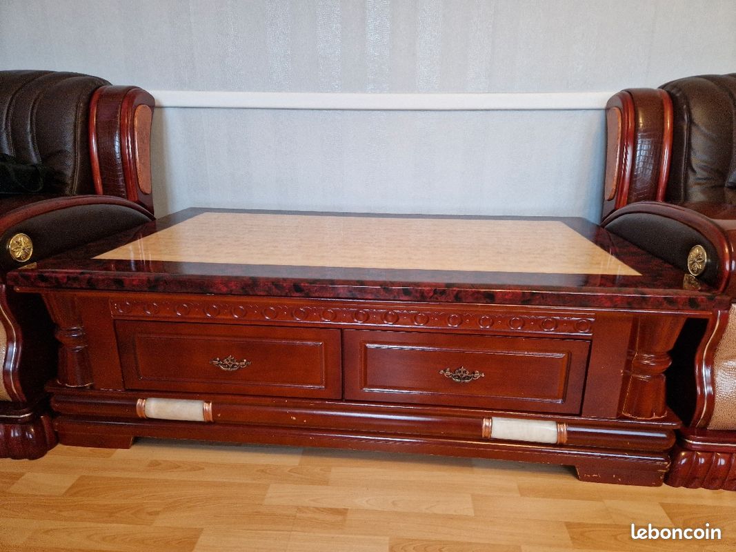 Table basse Marbre avec Fauteuille assortis (image 4)
