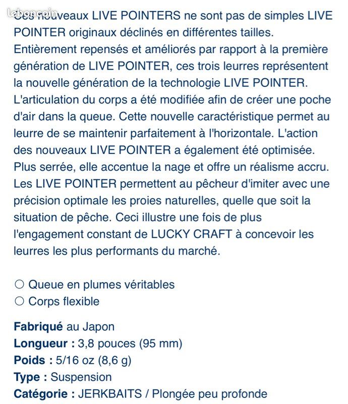 Leurre illex lucky Craft River2sea (image 9)