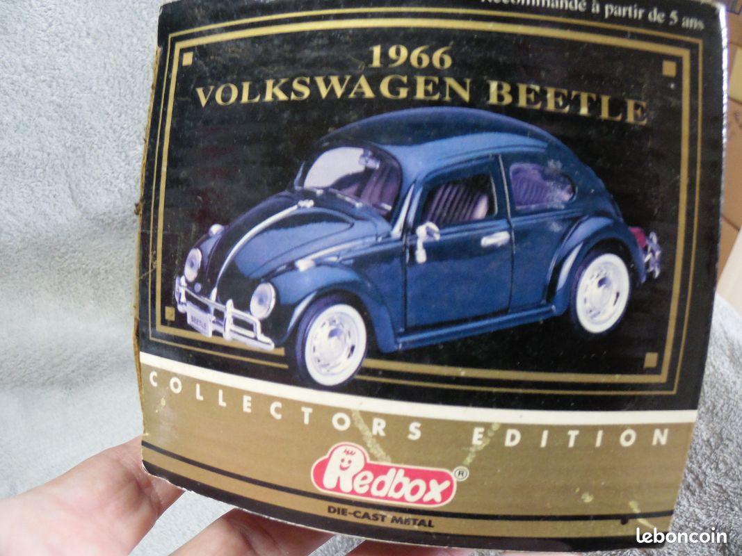 Motormax 1/24 Volkswagen Coccinelle 1966 Orange Et Beige - Miniature Neuve