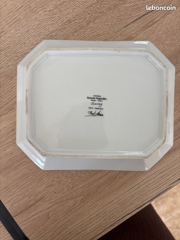 Plat de service porcelaine de Limoges Jammet Seignolles (image 2)