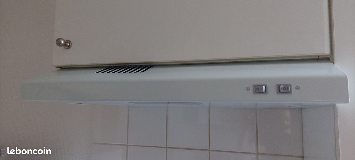 Hotte de cuisine blanche avec lumière 60cm de large (image 3)