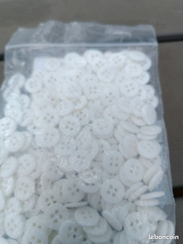 Lot petit bouton blanc (image 1)