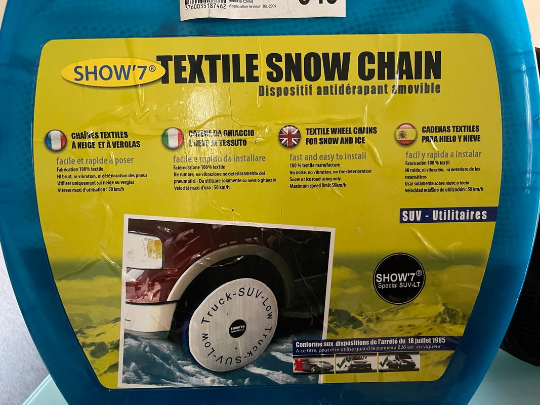Chaussettes à neige textile - Équipement auto