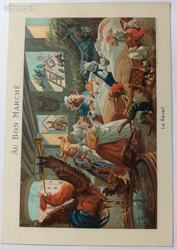 Chromos Au Bon Marché – Il était Une Bergère (chansons Enfantines) Vintage