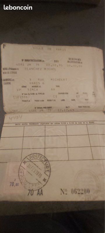 Simca type AA document (image 3)