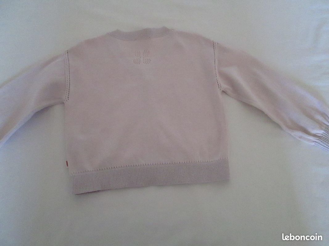 Cardigan Fille Catimini – Rose – Taille 8 – Avec Diamants – Occasion TBÉ