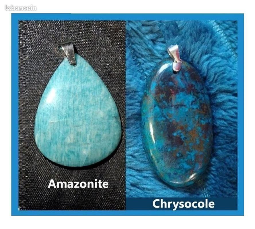 MESPIERRES - Bijoux - Pendentif en Apatite - Pierre naturelle 2.5cm B_308 (image 10)