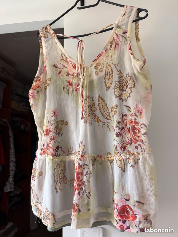 Top à bretelles fines en jersey avec dentelle - Blanc - FEMME | H&M FR