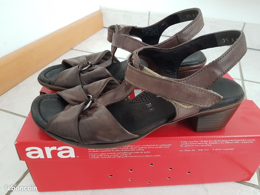 Nus pieds Aro marron (image 2)
