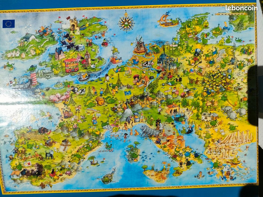 Puzzle Clementoni 4000 Pièces Complet - Carte Antique Thème Cartes