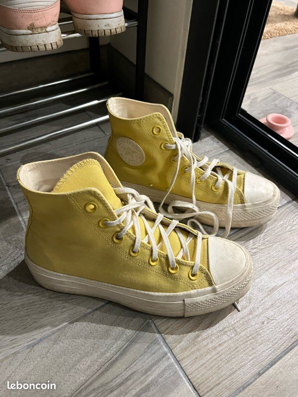 Chuck Taylor All Star Converse Jaunes Jaune Pastel Chuck Taylor
