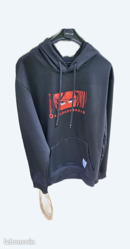 Sweat 40 shein noir a capuche 