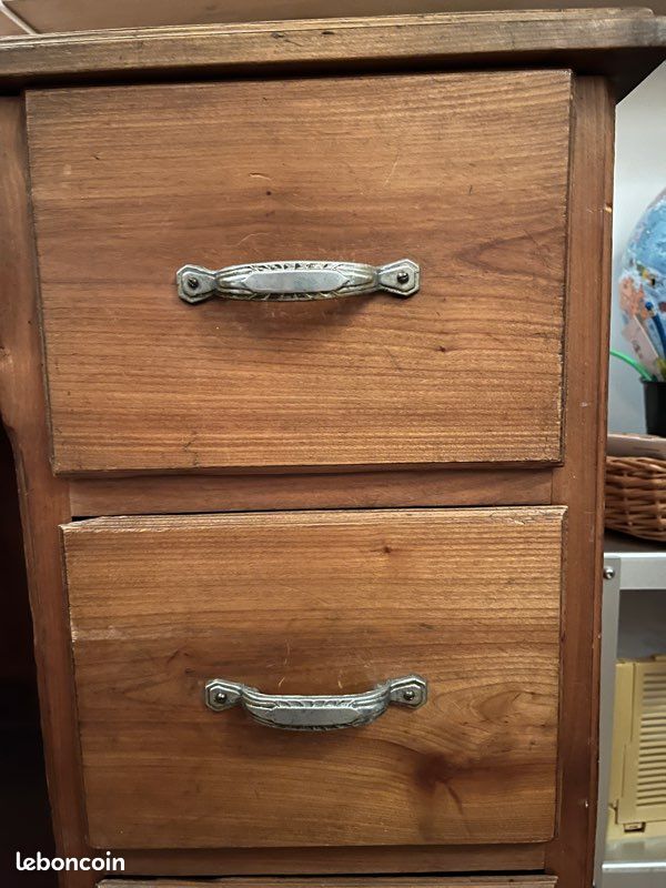 Bureau vintage bois massif (image 2)