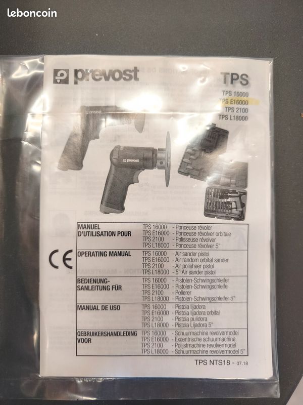 Ponceuse revolver à air comprimé Prevost tps 16000 (image 2)