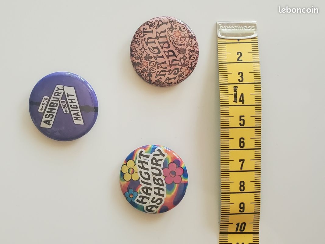 3 Badges/pins assortis du quartier Haight Ashbury de San Francisco (image 5)