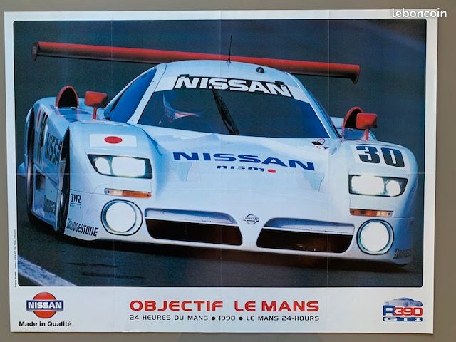 vintage photo Car,Prove Nissan Gt,24 ore Le Mans,1998,print 15 x