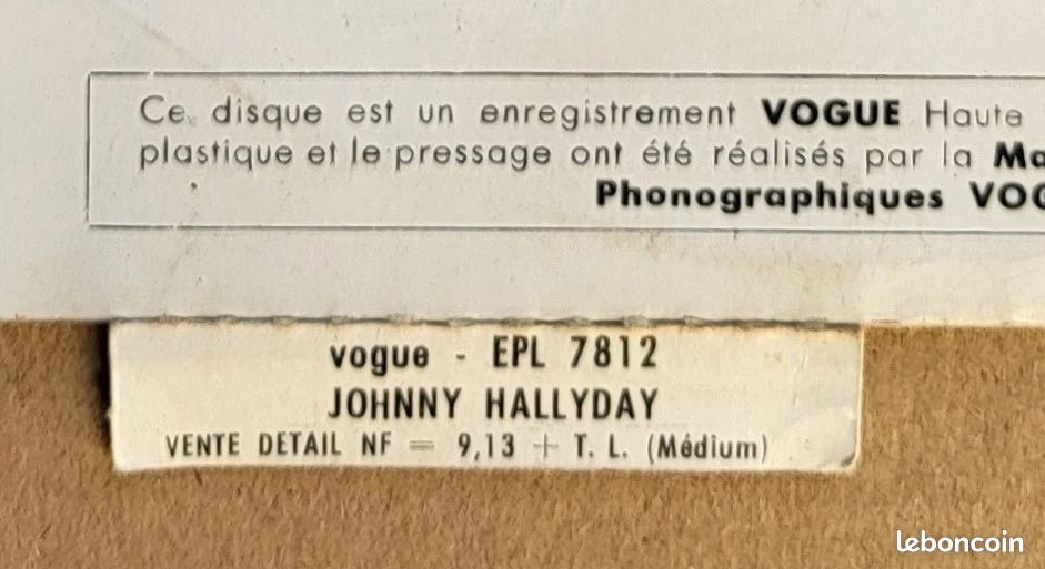 D -Johnny Hallyday Kili Watch EP 45T 1960 Centreur & Languette avec MEDIUM, RARE (image 3)