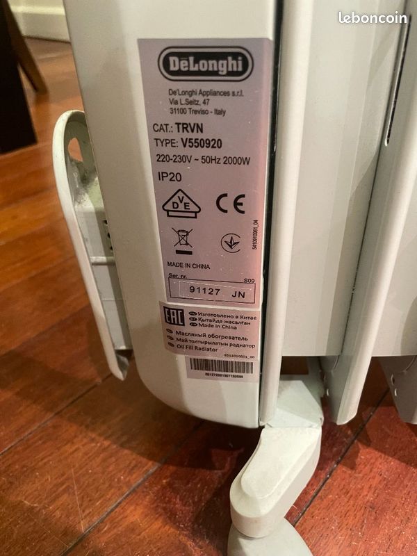 Chauffage / radiateur électrique bain d’huile De’Longhi 2000w (image 4)