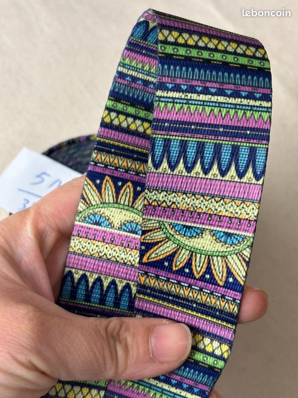 CSSHNL Sangle 4 Mètres 38mm Polyester Coton Jacquard Sangles Bandes Sac à Dos Sangle Ceinture Rubans Bricolage Vêtement Couture Ruban Biais Reliure Pour Bagages, Bricolage(06