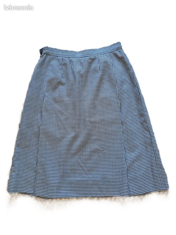 Jupe Plissée Mi-longue Femme Pendleton – Taille 14 – Laine Vierge Pied-de-poule