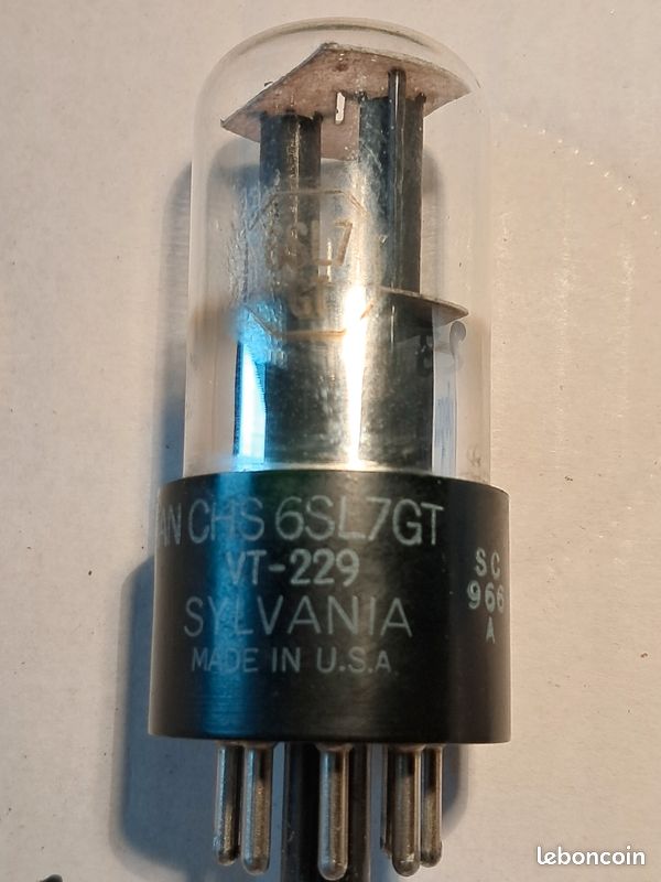 Tube 6SL7GT SYLVANIA - Neuf - Fabrication Américaine - Pour Amplificateur Audio