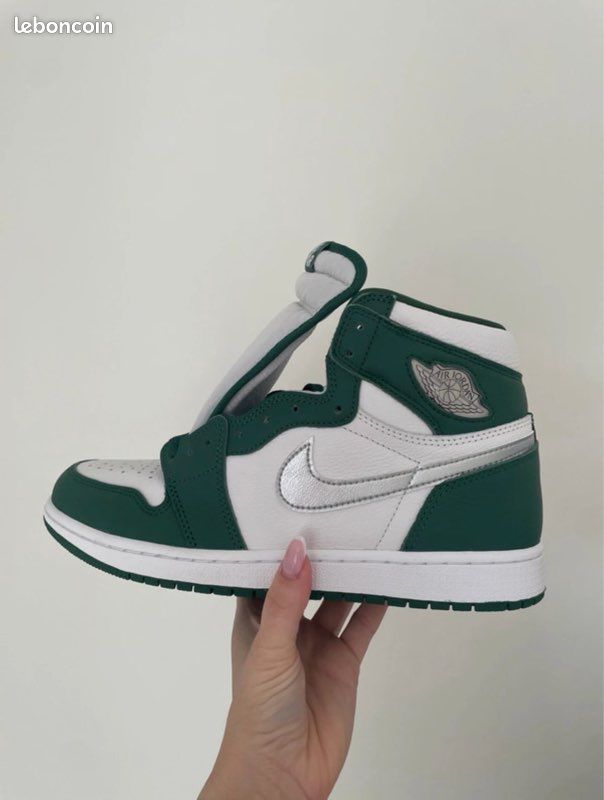Air Jordan 1 Retro High OG Gorge Green / Metallic Silver (image 4)