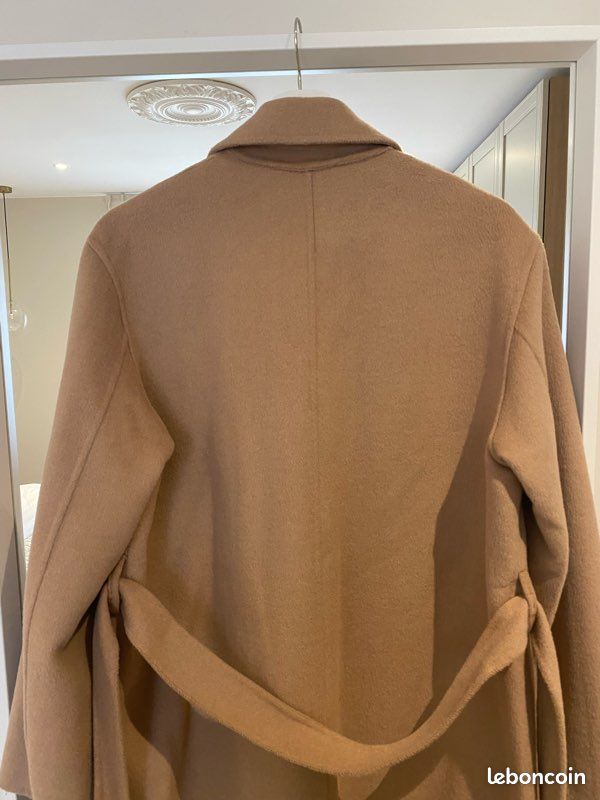 Manteau Beige Foncé Manteau Long Femme Hm Manteau Long à Ceinture