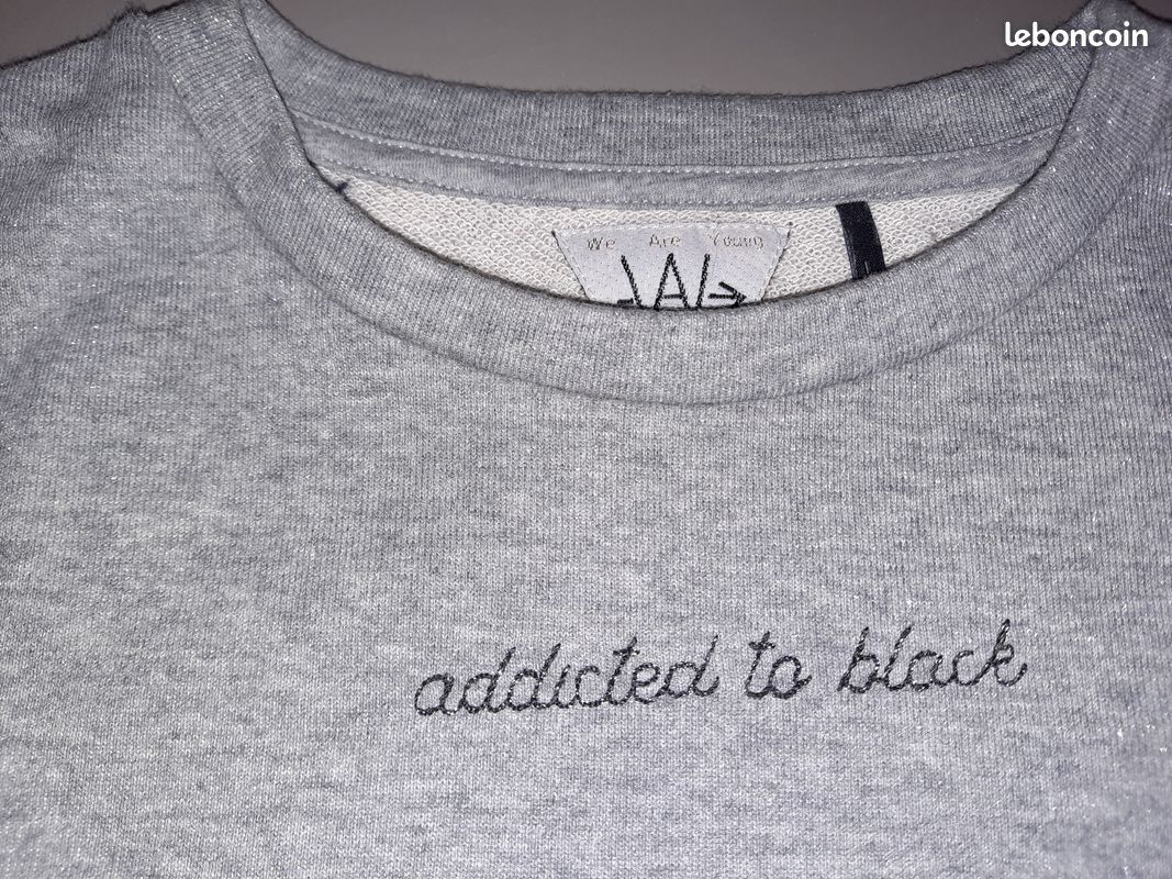 Sweat fille IKKS Taille L (12-13ans) gris clair (image 7)