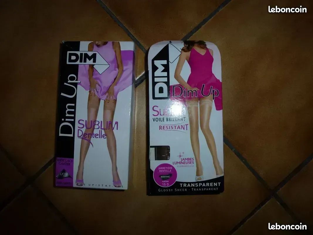 paires de bas femme auto fixant jarretelle dentelle DIM neuf