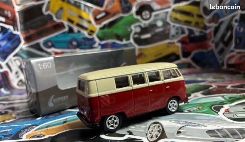 Volkswagen Combi T1 1963 1:60 Welly + boîte - miniature VW Bus (image 2)