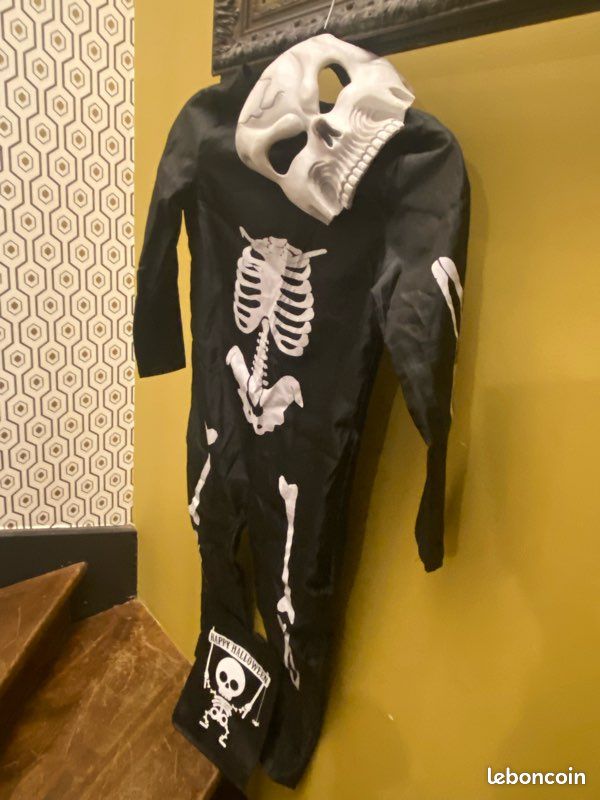 Déguisement carnaval/halloween squelette 6-8 ans (image 1)