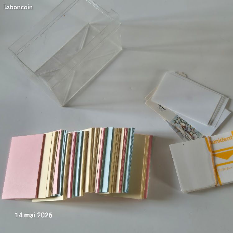 Plus de 220 cartes vierges en papier bristol, 4 couleurs (image 1)