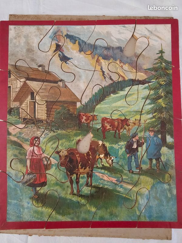 Lot de 9 puzzles anciens en carton – début/milieu XXe siècle – incomplets (image 4)