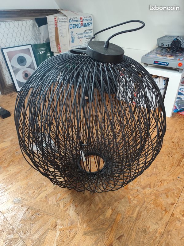 Suspension filaire rotin (image 1)