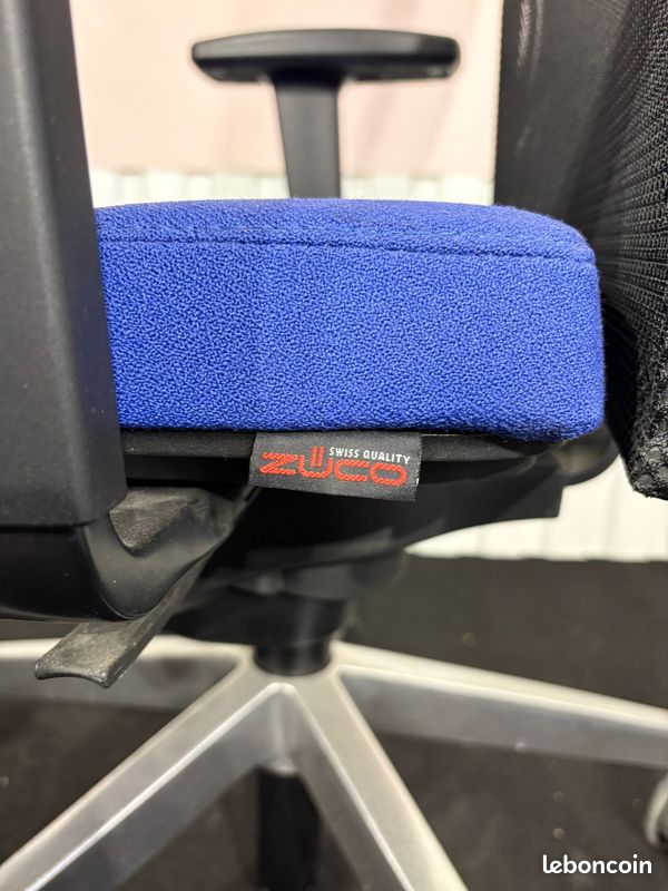 Fauteuil Ergonomique ZUCO - Accoudoirs Réglables - Bleu (image 5)
