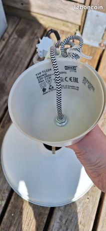 Suspension IKEA RANARP 23 Cm Blanc Cassé - Luminaire Scandinave Design Pour Intérieur Cosy