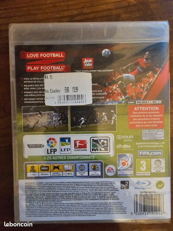 Lot 10x FIFA 12 PS3 Neuf Sous Blister Version Française
