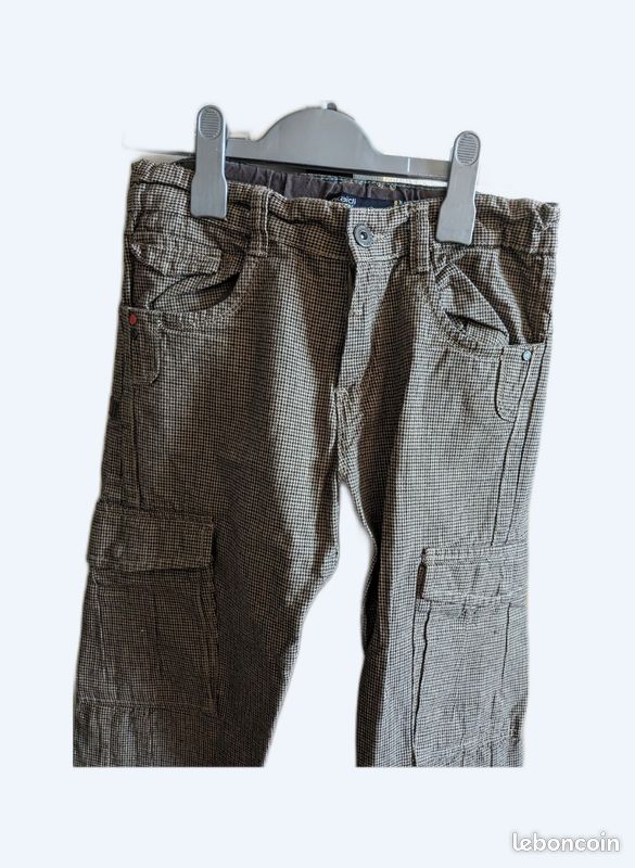 Pantalon toile Okaidi (image 1)