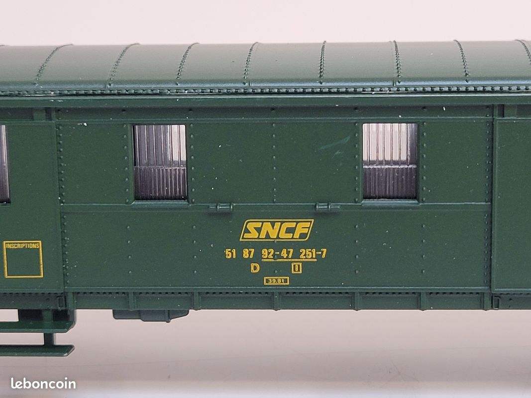 Train wagon N° 5123 Fourgon à bagages SNCF ex DRG Jouef Ho (image 6)