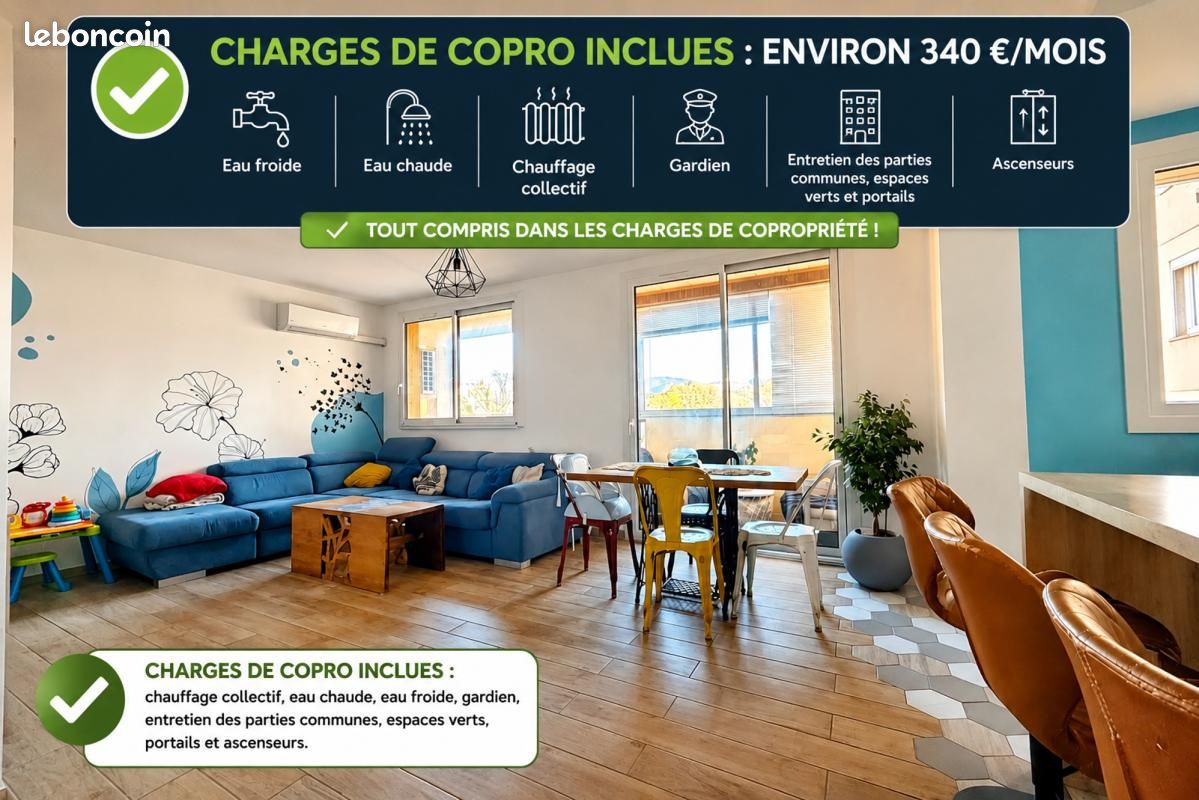 Appartement 4 pièces 98 m² · à Aubagne · 98 m² · 220 000 €