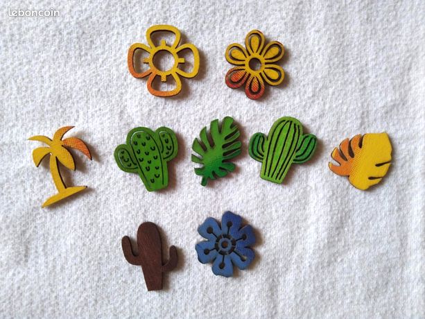Lot de 2 fleurs en papier brads embellissements collection