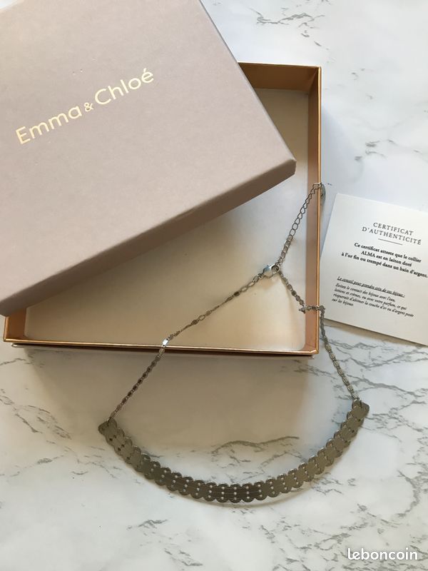 Bijou collier argenté Emma & Chloé NEUF (image 2)