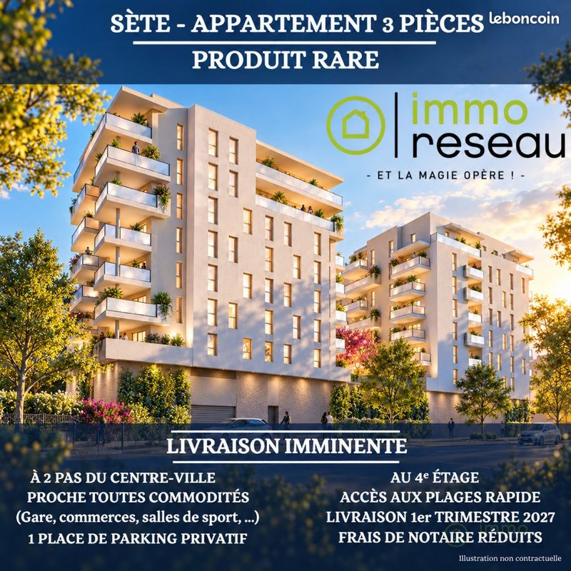 Appartement 3 pièces 68 m² · à Sète · 68 m² · 289 000 €