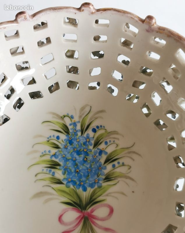 Ancienne coupe ajourée centre de table Porcelaine Schierholz & Sohn début XXème (image 9)