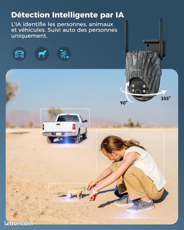 NEUVE Caméra de chasse 2K solaire et 4G pour surveillance extérieure (image 6)