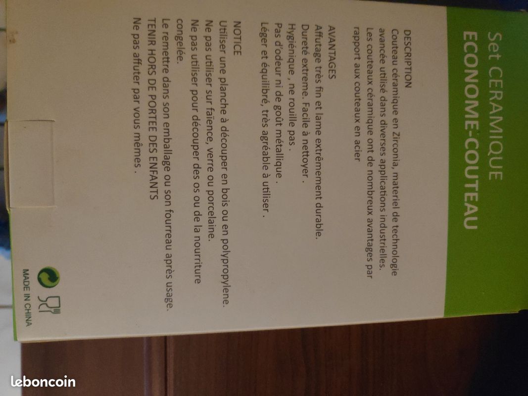 Coffret économe et couteau en céramique (image 2)