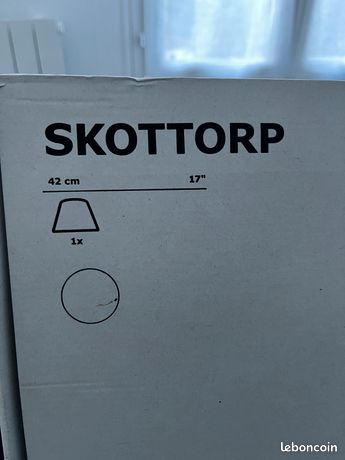 SKOTTORP Abat-jour, gris clair, 42 cm - IKEA