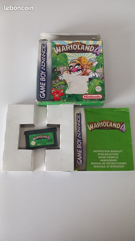 Wario Land 4 Gameboy Advance jeu boîte et notice (image 1)